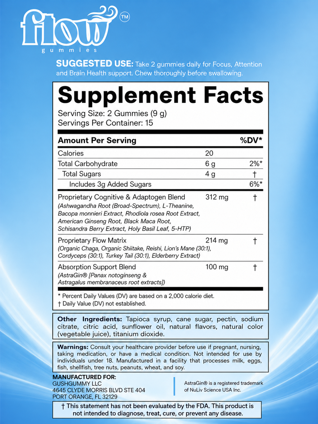 FLOW™ Focus & Attention Gummies