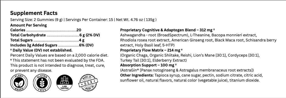 FLOW™ Focus & Attention Gummies
