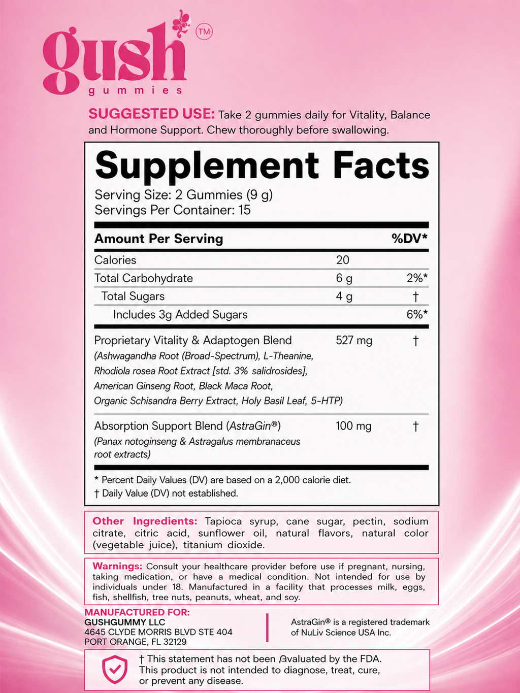GUSH™ (Hers) Vitality Gummies - Womens