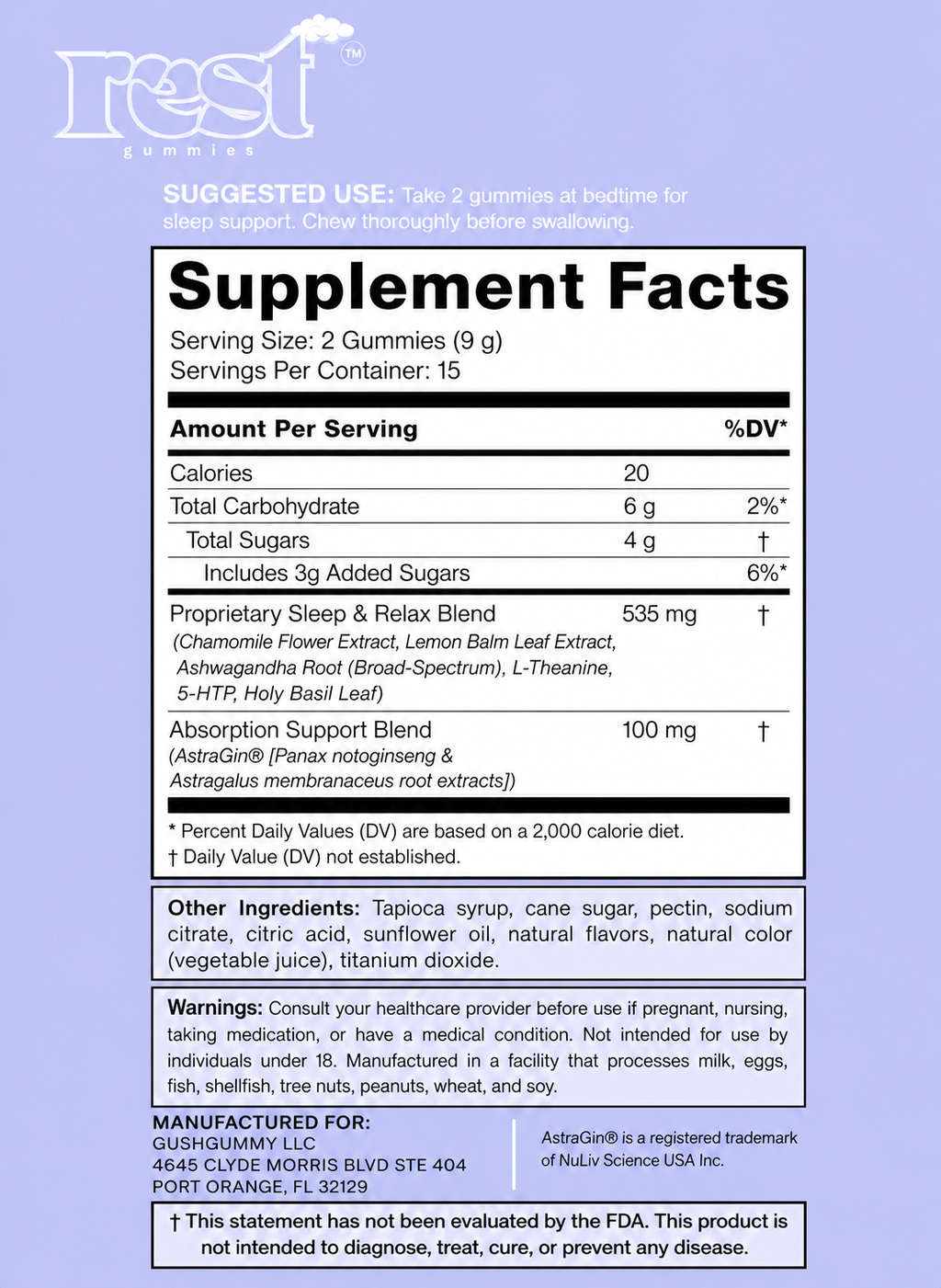 REST™ Sleep & Relaxation Gummies