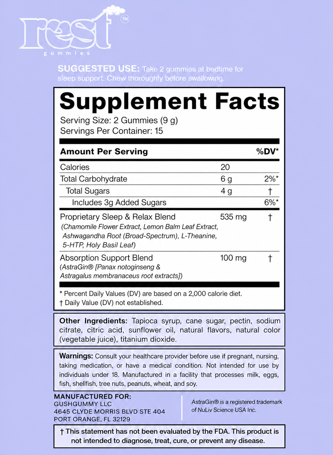 REST™ Sleep & Relaxation Gummies